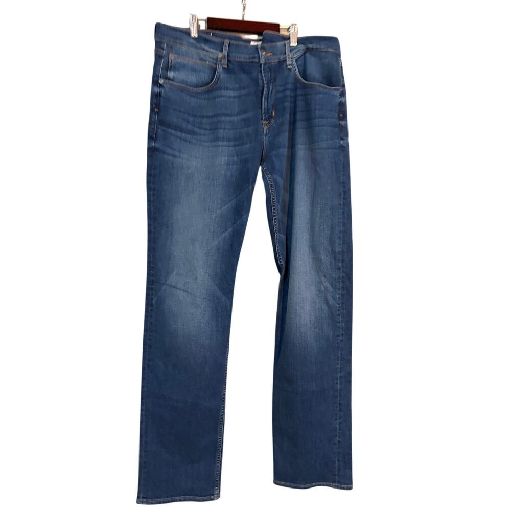 Hudson Mens Size 38 Medium Wash Byron Straight Fit Zip Fly Jeans NWT